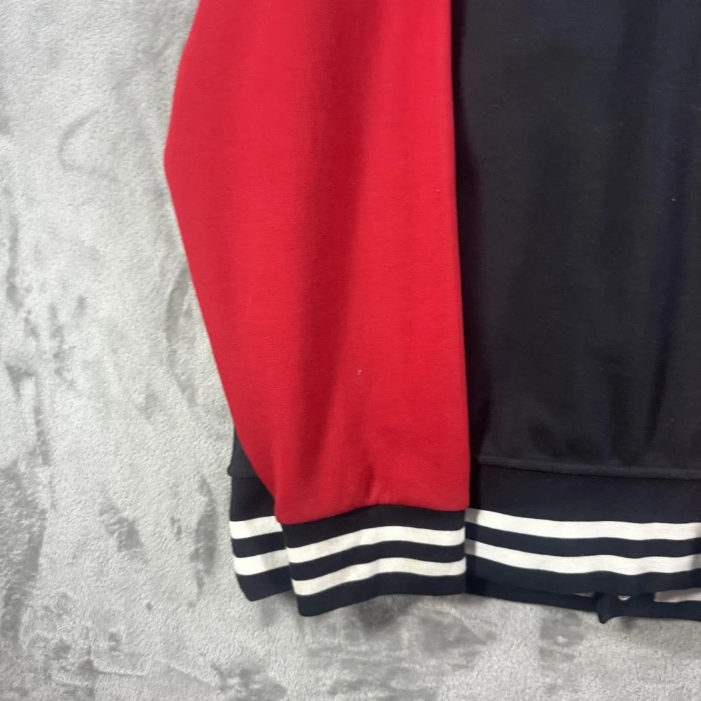 Polo Ralph Lauren Jacket Mens XL Black Red Fleece Varsity P Wing Track College